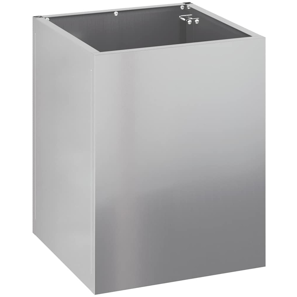 vidaXL Silver Galvanised Steel Garden Planter 40 x 32 x 32cm Image 1