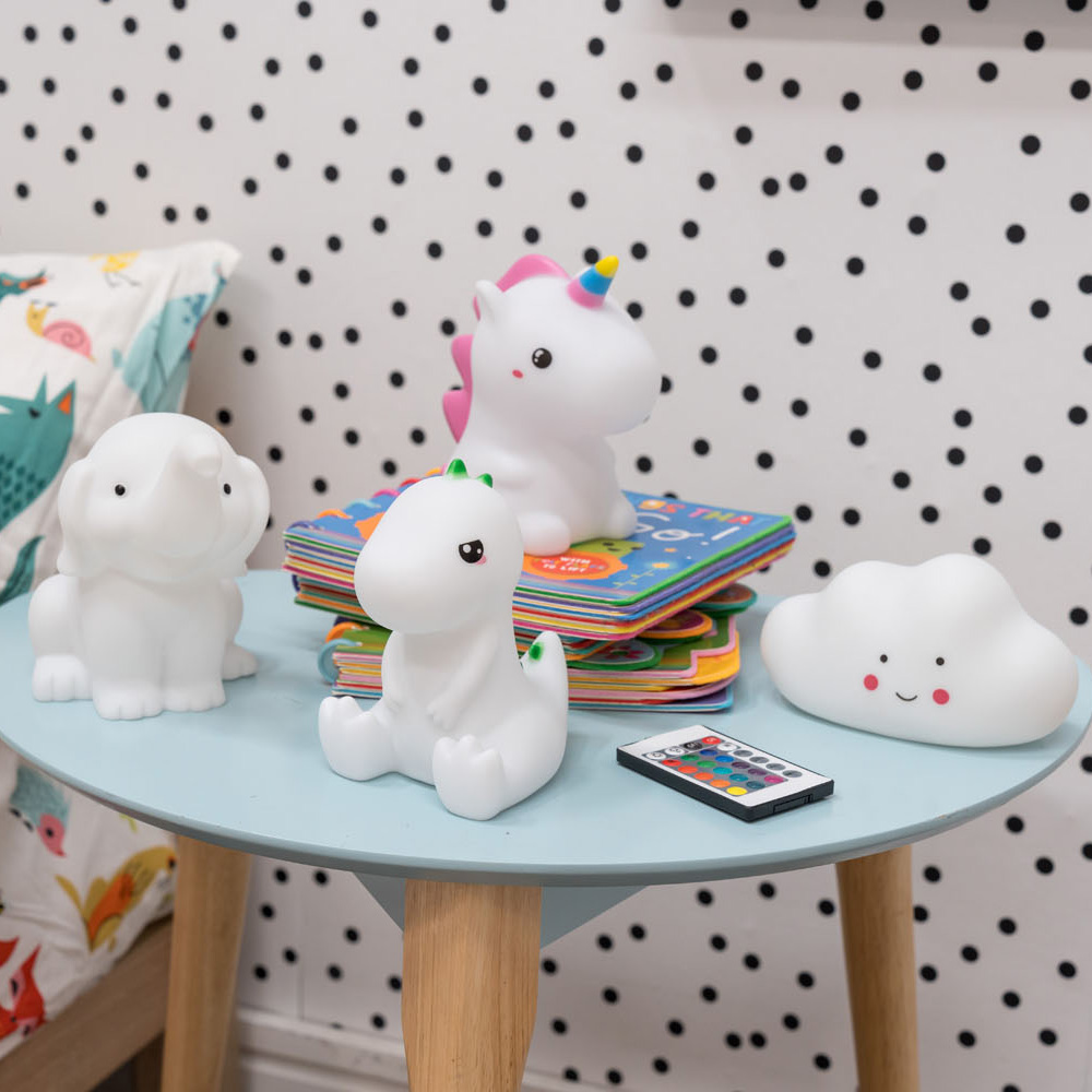 ValueLights Children Nursery Cloud LED Nightlight with Remote Image 4