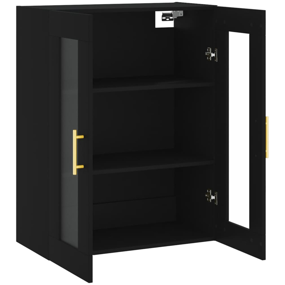 vidaXL 2 Door Black Wall Mounted Cabinet Image 4