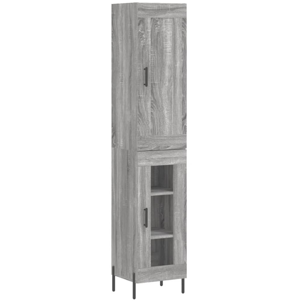 vidaXL 2 Door Grey Sonoma Highboard Image 2