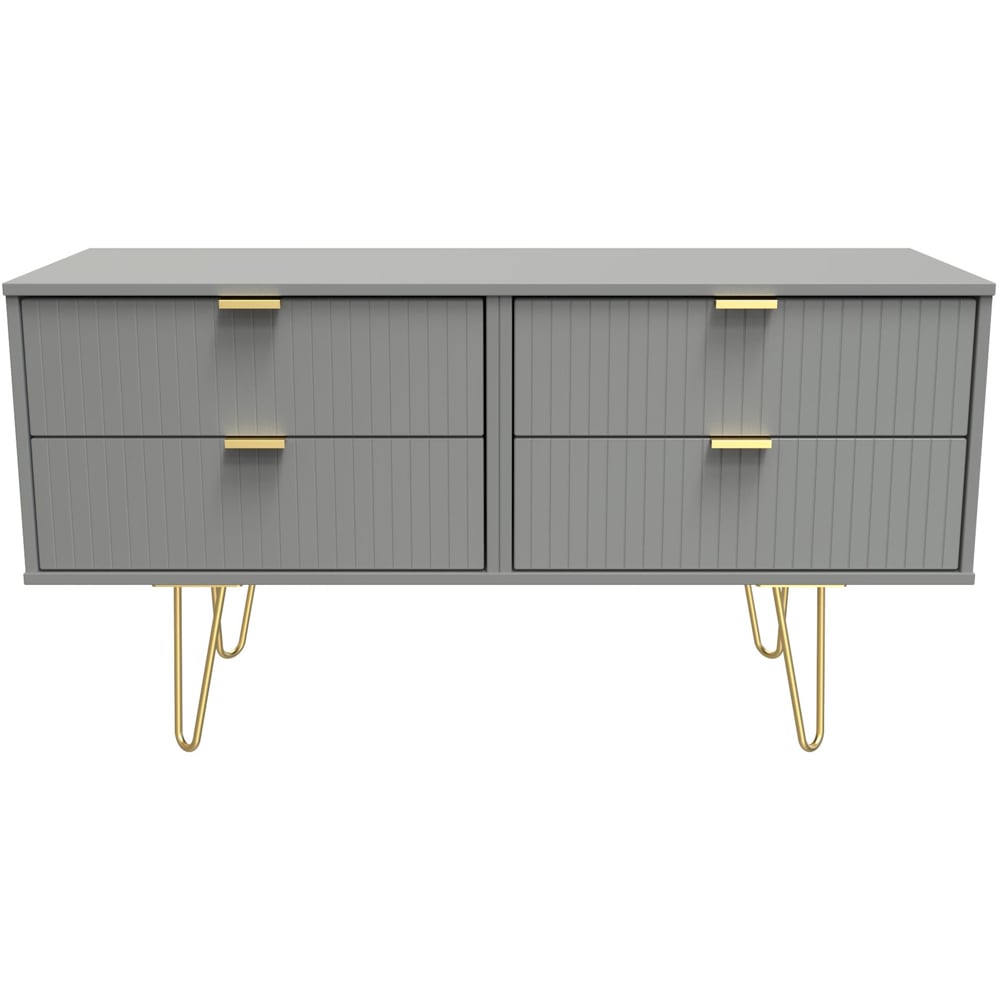 Crowndale 4 Drawer Dusk Grey Chest of Drawers Ready Assembled Image 3