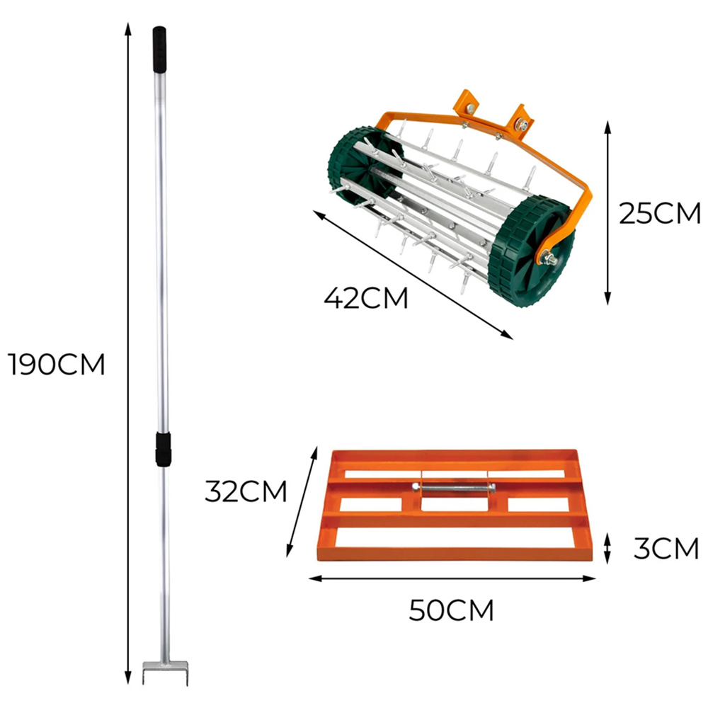 Monstershop Orange Lawn Leveller and Aerator 50cm Image 5