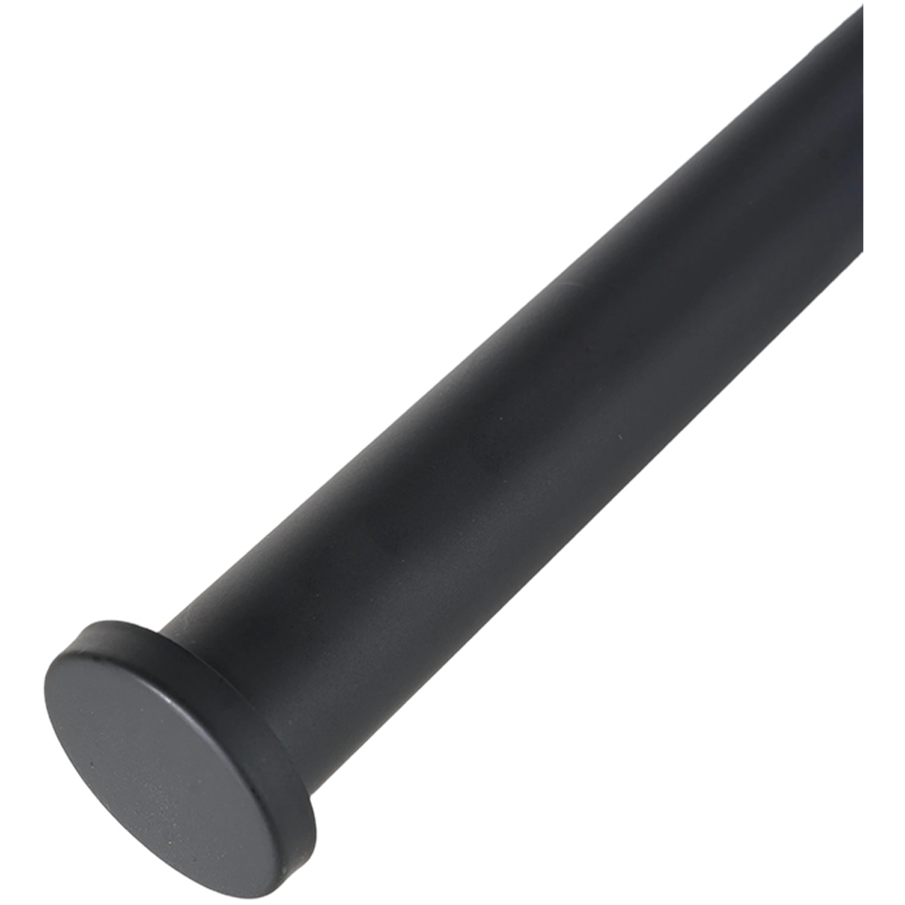Living and Home 2-in-1 Black Wall-Mounted Towel and Toilet Roll Holder 34cm Image 6