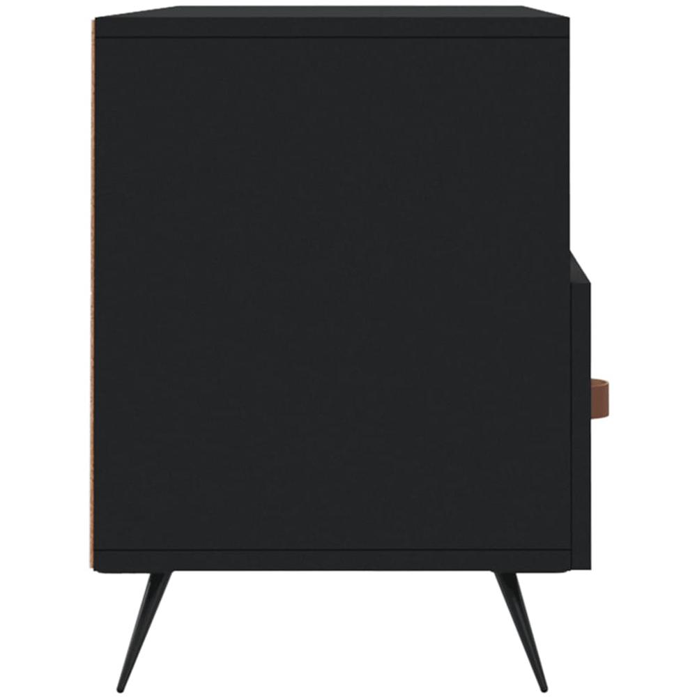 vidaXL 3 Drawer 3 Shelf Black TV Cabinet Image 7