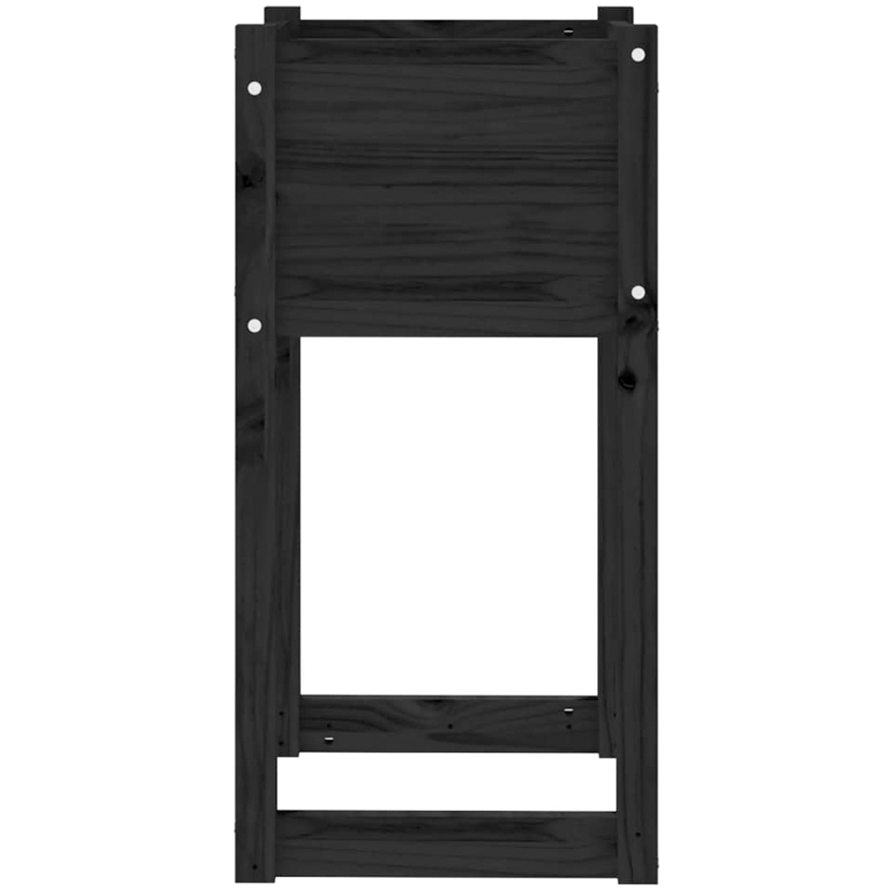 vidaXL Black Solid Pine Wood Garden Planter 81 x 40 x 40cm Image 4