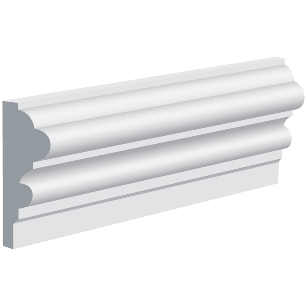 National Skirting White Primed Dado Rail 18mm 57 x 4200mm Image 1