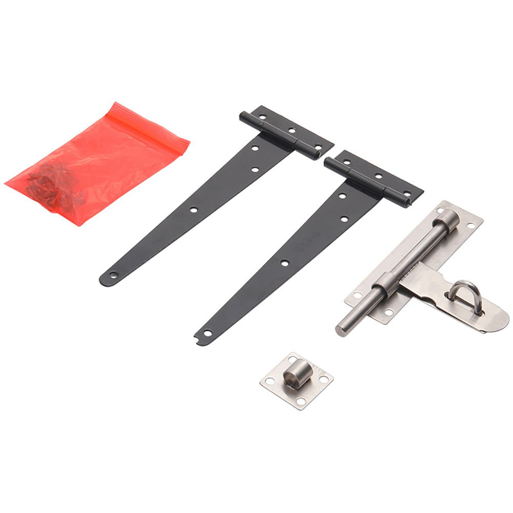 Living and Home 3.6 x 5.9ft Rustic Slatted Wooden Garden Gate with Hollow Rhombus Lattice Image 3