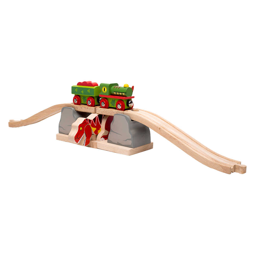 Bigjigs Rail T-Rex Bursting Bridge Image 1