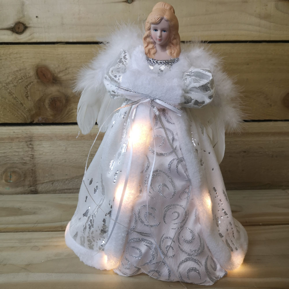 Premier Warm White LED Angel Christmas Tree Topper 30cm Image 8