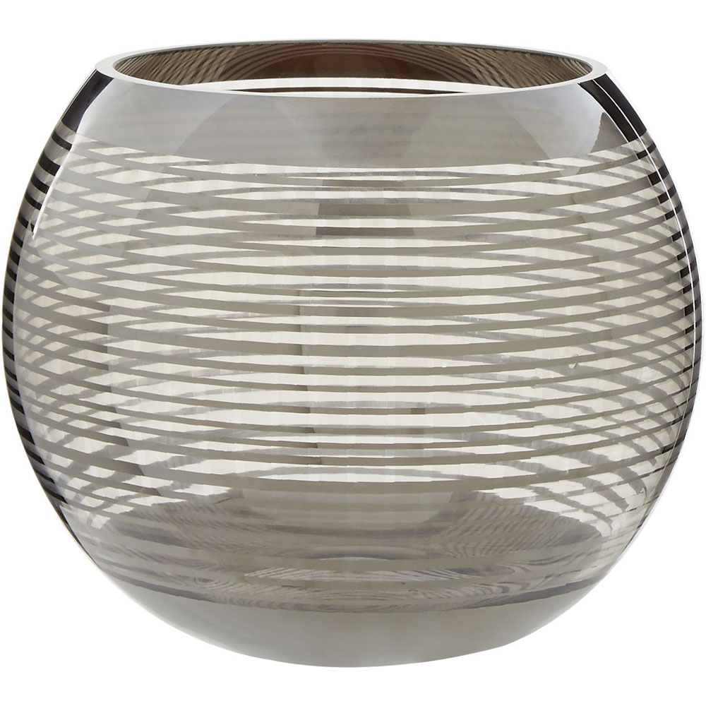 Premier Housewares Silver Raya Glass Vase Image 2