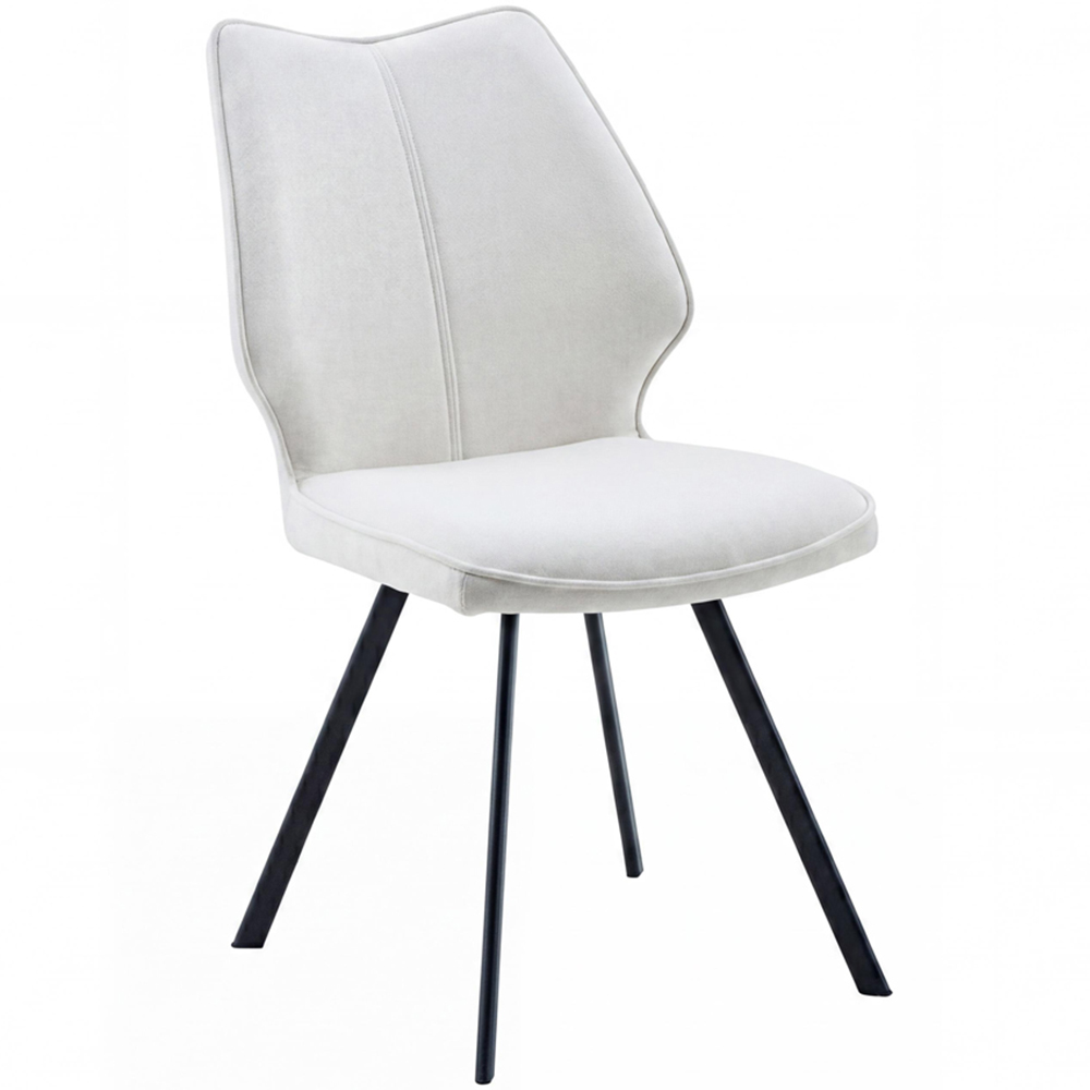 wilko Marlow Beige Swivel Dining Chair Image 2
