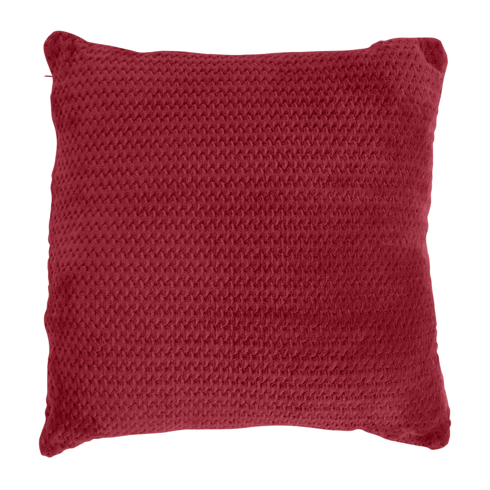 Wilko Red Jumbo Cushion 55 x 55cm Image 1