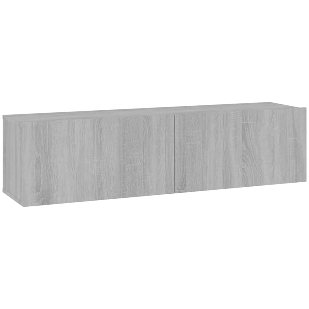 vidaXL 2 Door Grey Sonoma Wall Mounted TV Cabinet Image 2