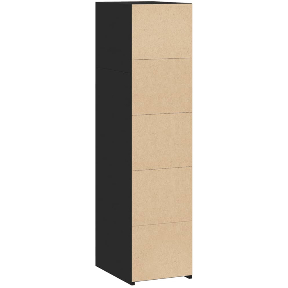 vidaXL 4 Open Shelf Black Highboard Image 6