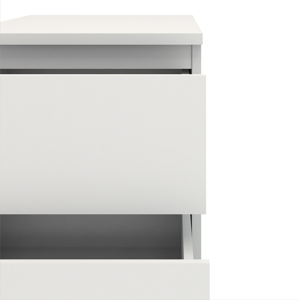 Florence 2 Drawer White Bedside Table Image 5