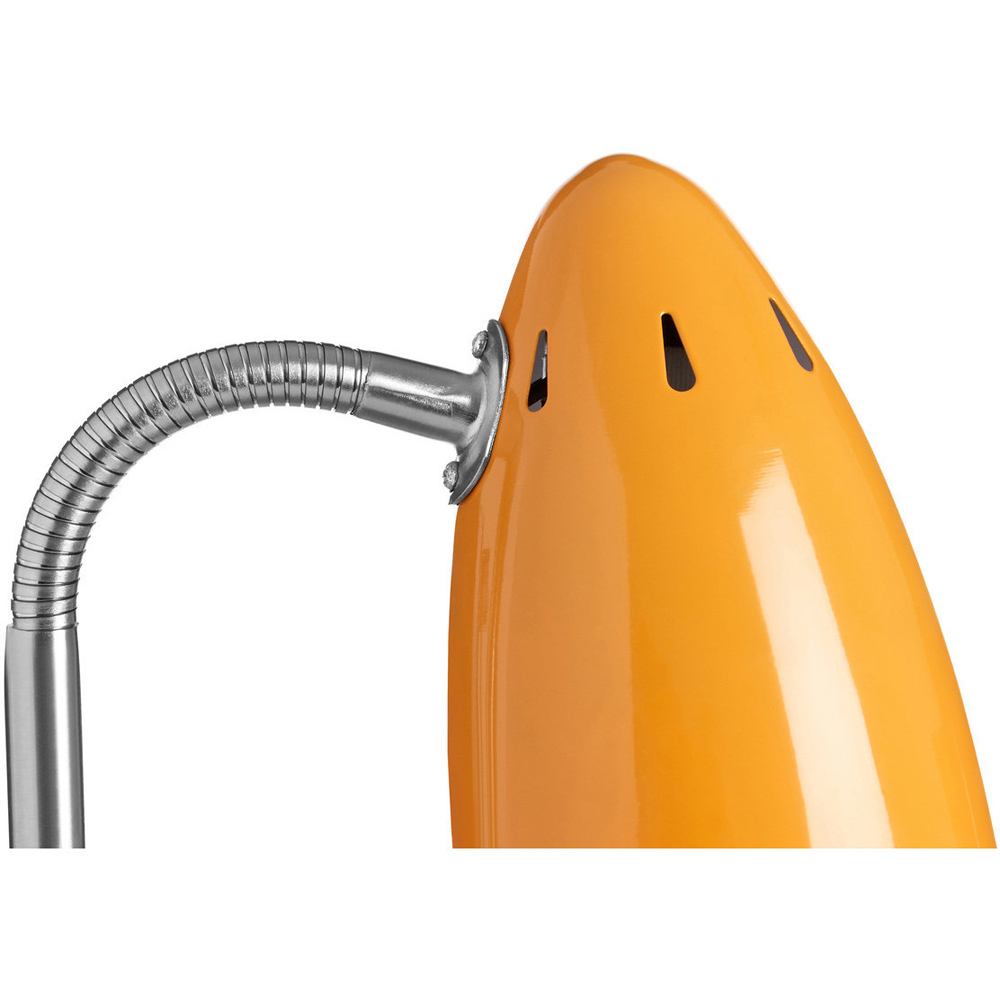 Premier Housewares Orange Gloss Desk Lamp Image 4
