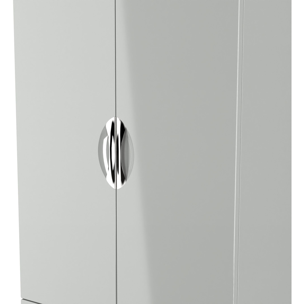 Crowndale Camden 2 Door 2 Drawer Grey Gloss and Dusk Grey Wardrobe Ready Assembled Image 5