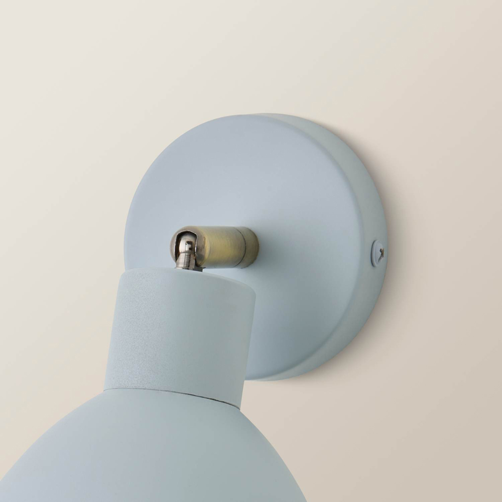 ValueLights Millie Powder Blue Scallop Shade Adjustable Wall Light with Bulb Image 4