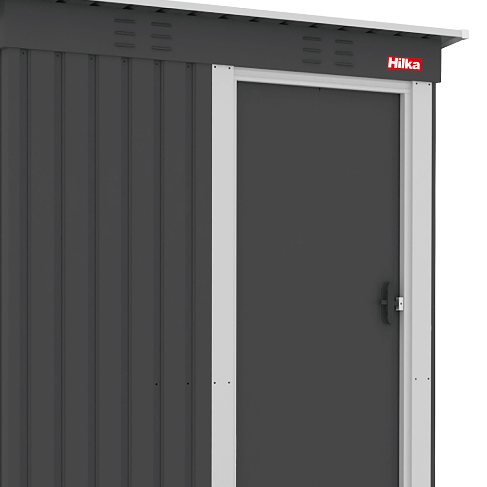 Hilka 5 x 3ft Metal Garden Shed Image 2