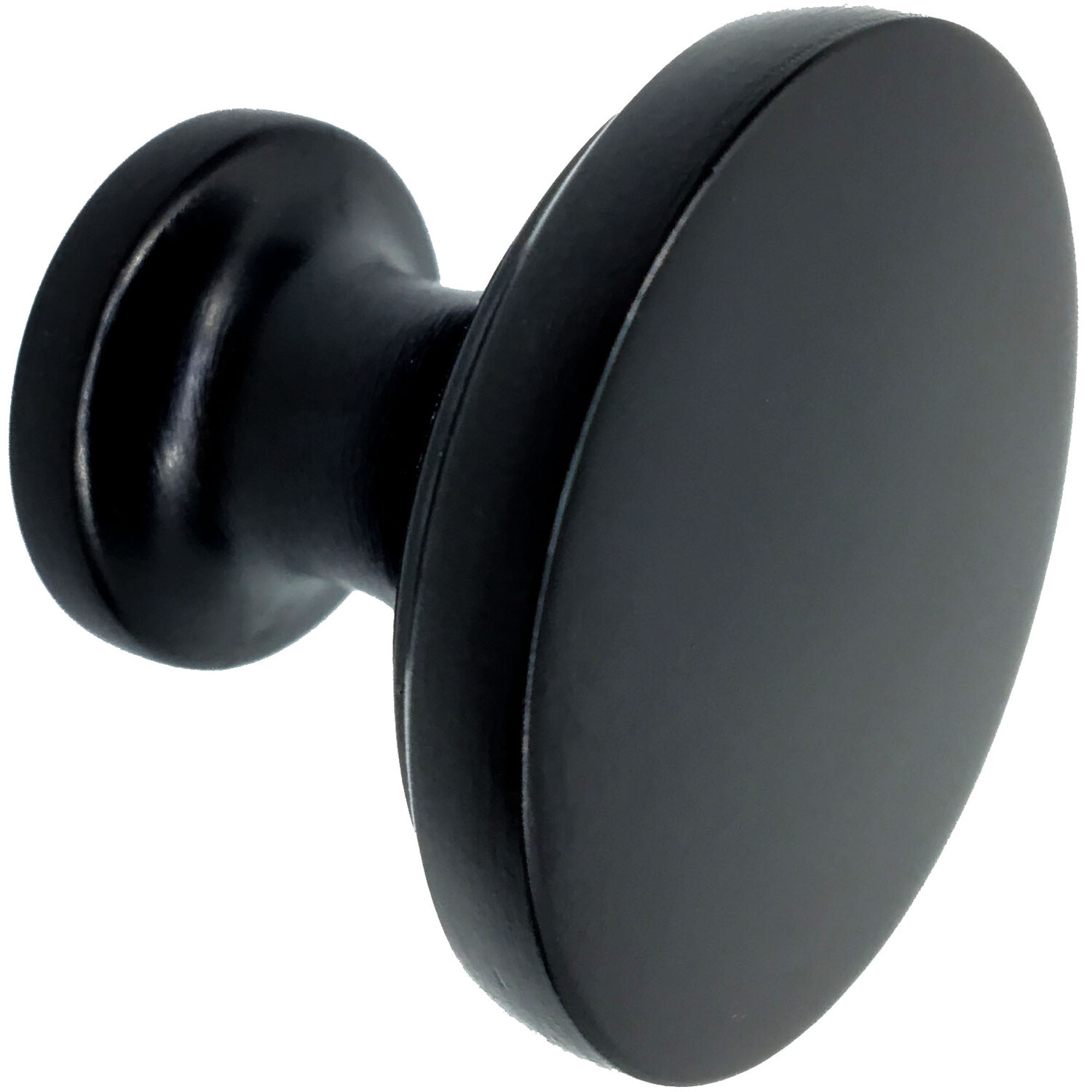 Pack of 4 Classic Knobs Matt Black 38 mm Image 2