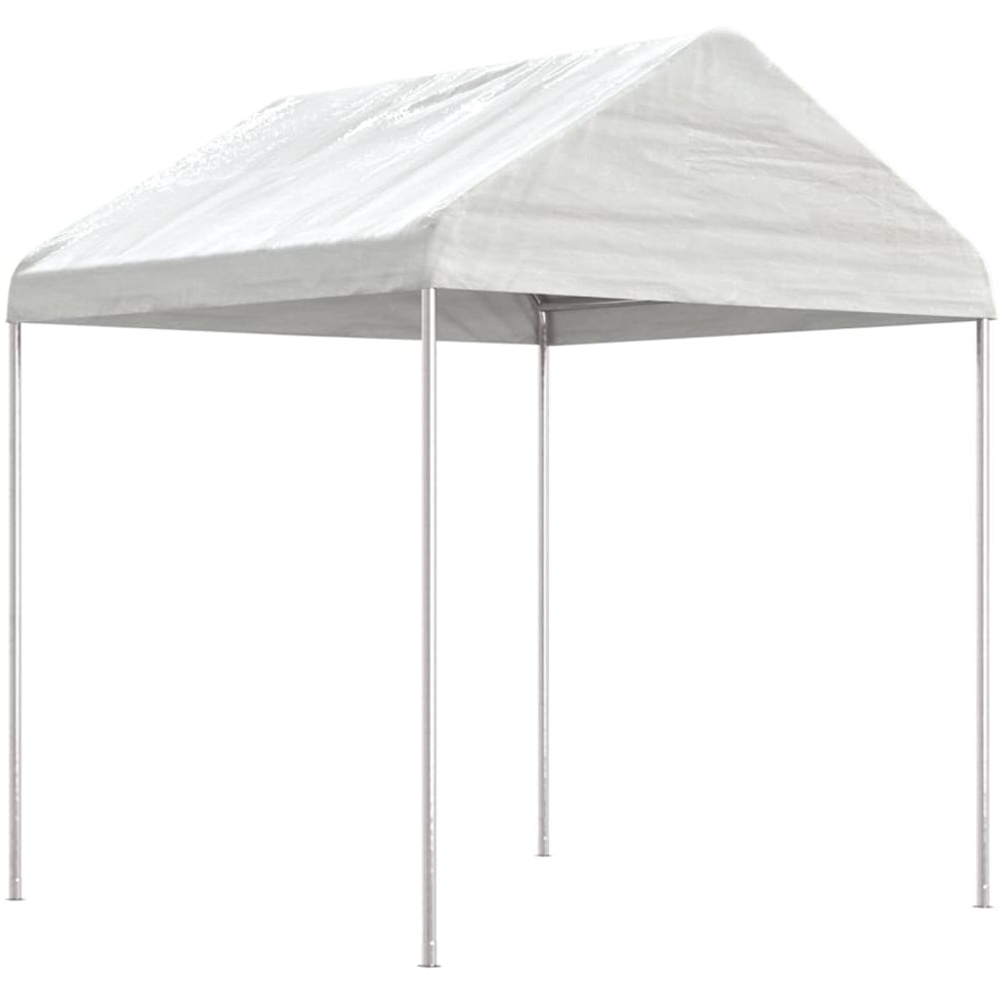 vidaXL 2.69 x 15.61m White Gazebo with Roof Image 2