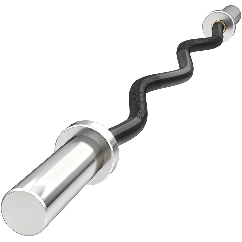 SPORTNOW Olympic EZ Curl Bar 122cm Image 1