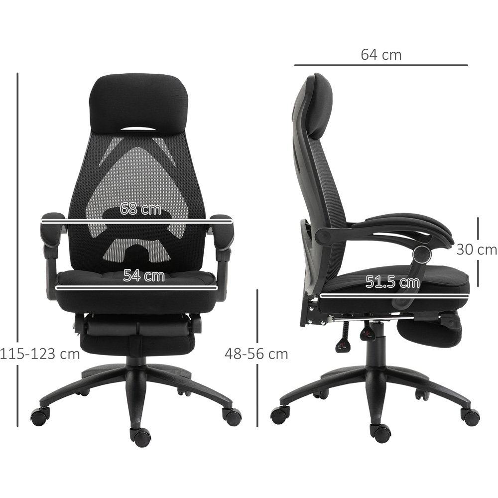 Portland Black Mesh Swivel Office Chair Image 7