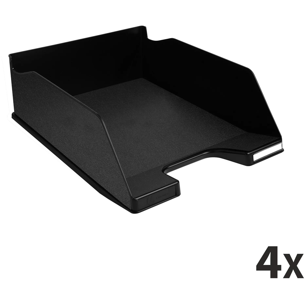 Exacompta Maxi Combo Black Letter Tray 4 Pack Image 4