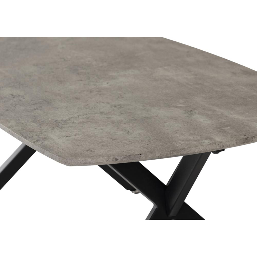 Seconique Athens Concrete Effect Oval Coffee Table Image 3