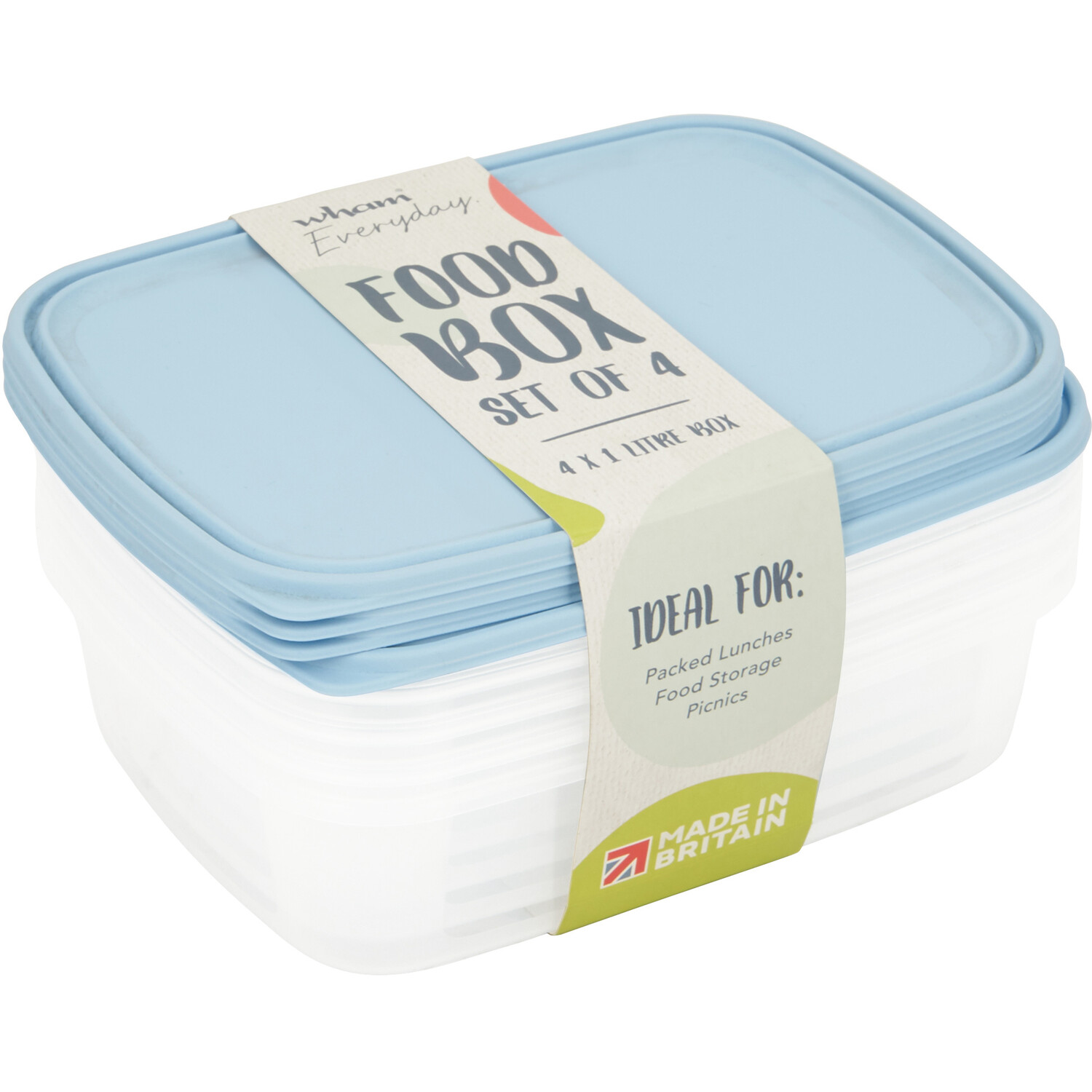Set of 4 Everyday Food Boxes - Clear Image 1