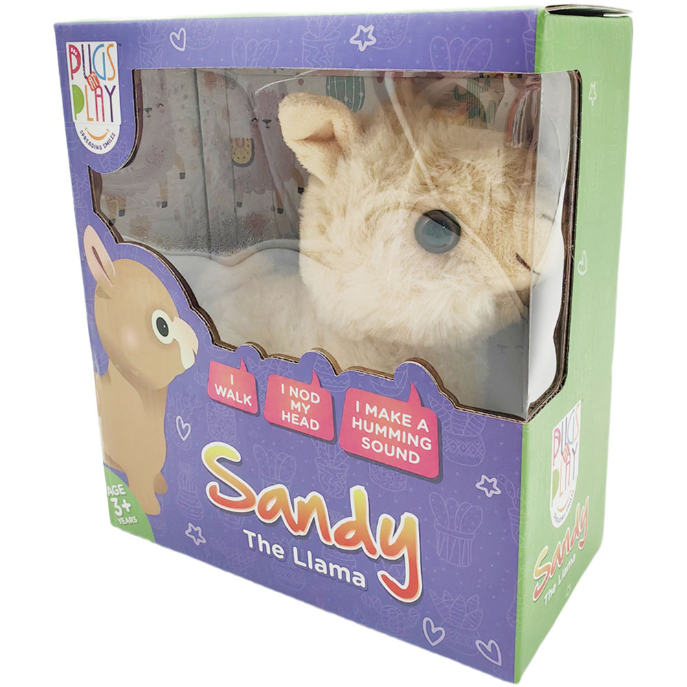 Pugs at Play Sandy Interactive Walking Llama Plush Soft Toy Image 2