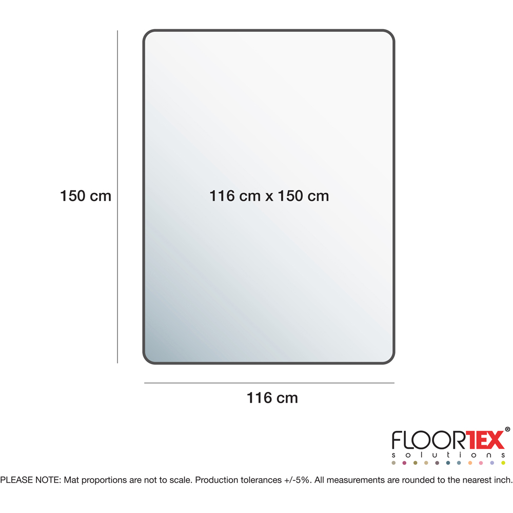 Floortex Enhanced Polymer Rectangular Chair Mat for Carpets up to 9mm 116 x 150cm Image 9