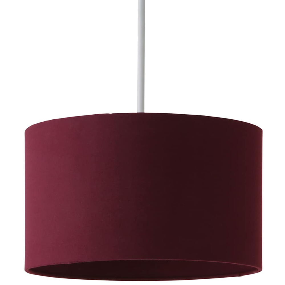 ValueLights Reni Plum Fabric Small Drum Ceiling Lamp Shade Image 1