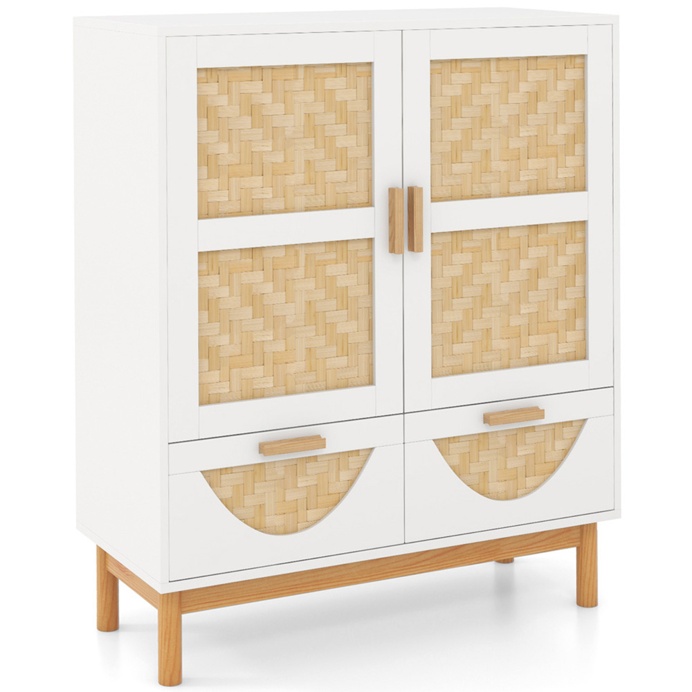 Costway 2 Door 2 Drawer White Sideboard Image 2