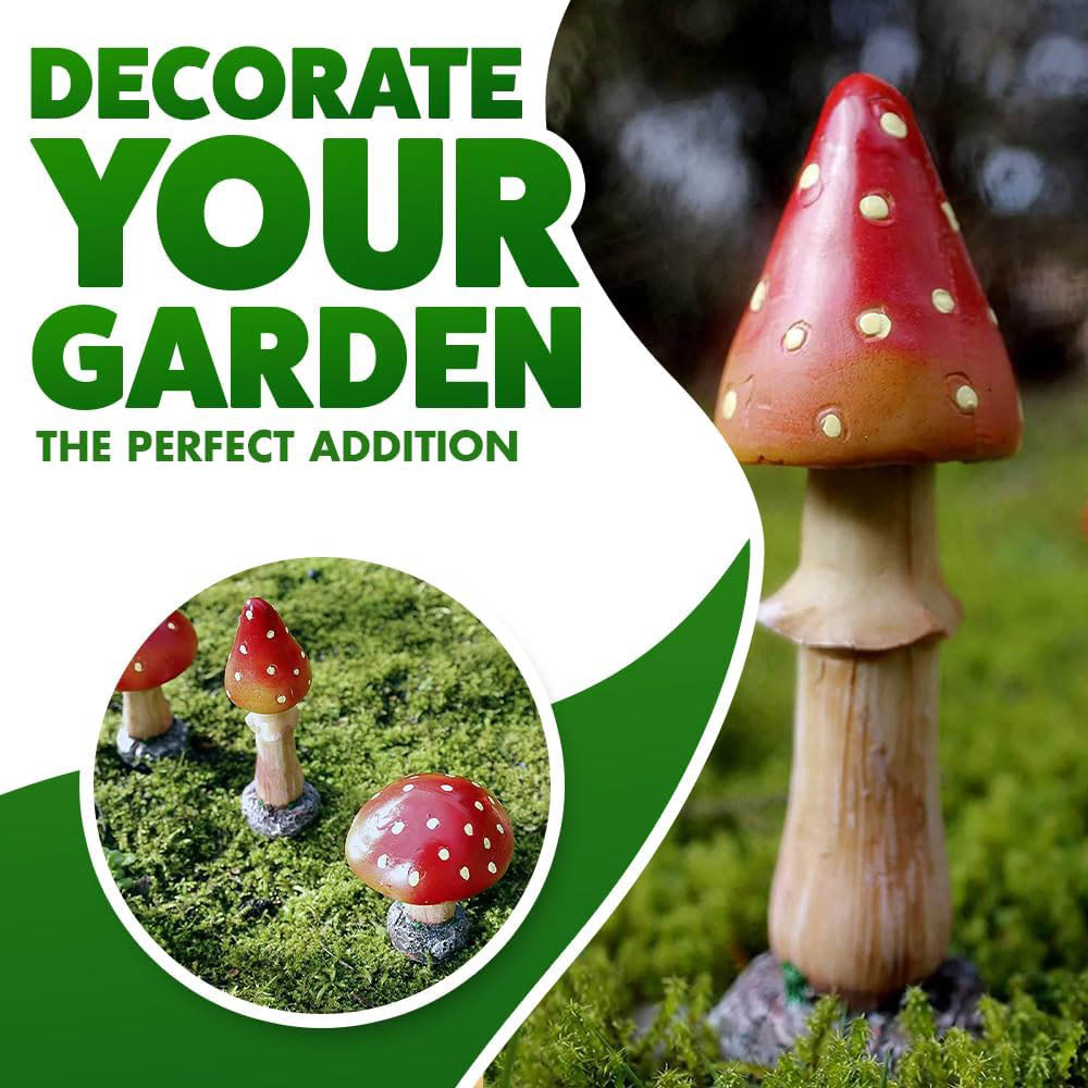 Marco Paul 8 Piece Red Mushroom Ornament Image 4