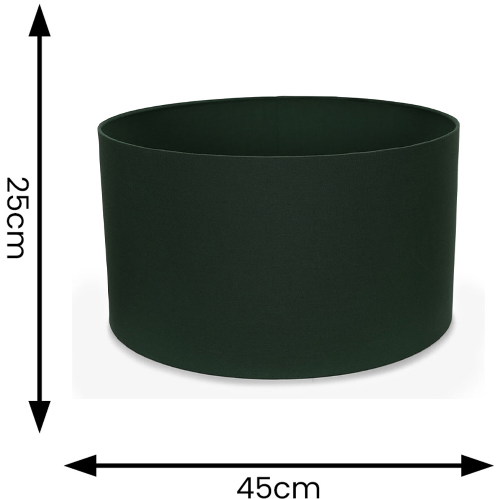 ValueLights Reni Forest Green Ceiling Drum Lamp Shade Large Image 6
