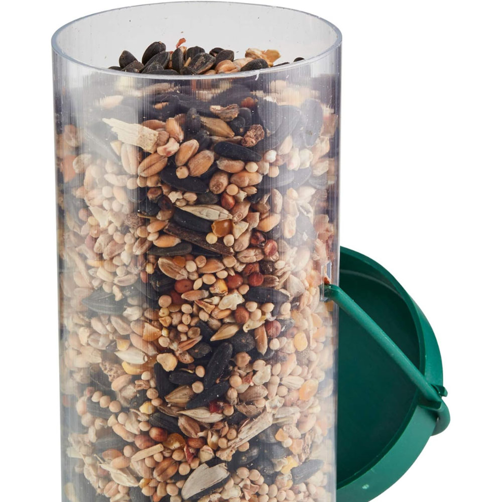 Happy Beaks Supa 2 Port Plastic Hanging Wild Bird Feeder with Tray Image 4