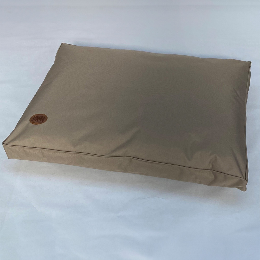 Snug & Cosy Pescara Large Rectangle Sand Dog Lounger Bed Image 2