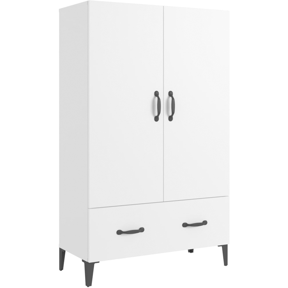 vidaXL 2 Door Single Drawer White Highboard Image 2