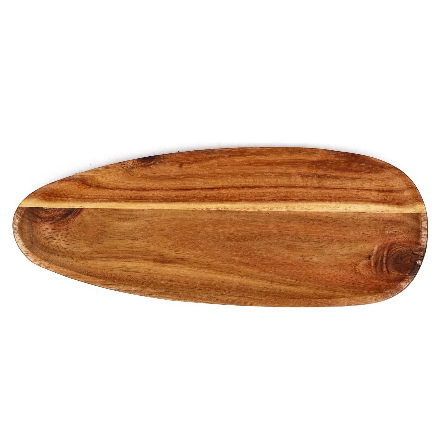 Acacia Wood Oval Long Serving Platter Image 1