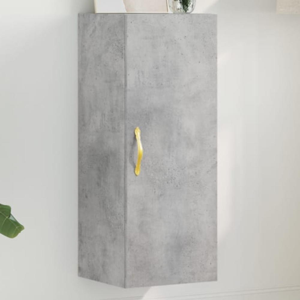 vidaXL Single Door Concrete Grey Wall Mounted Cabinet Image 1