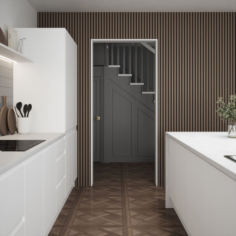 Kraus Easy Living Chestnut Acoustic Slat Wall Panel 240 x 60cm Image 7