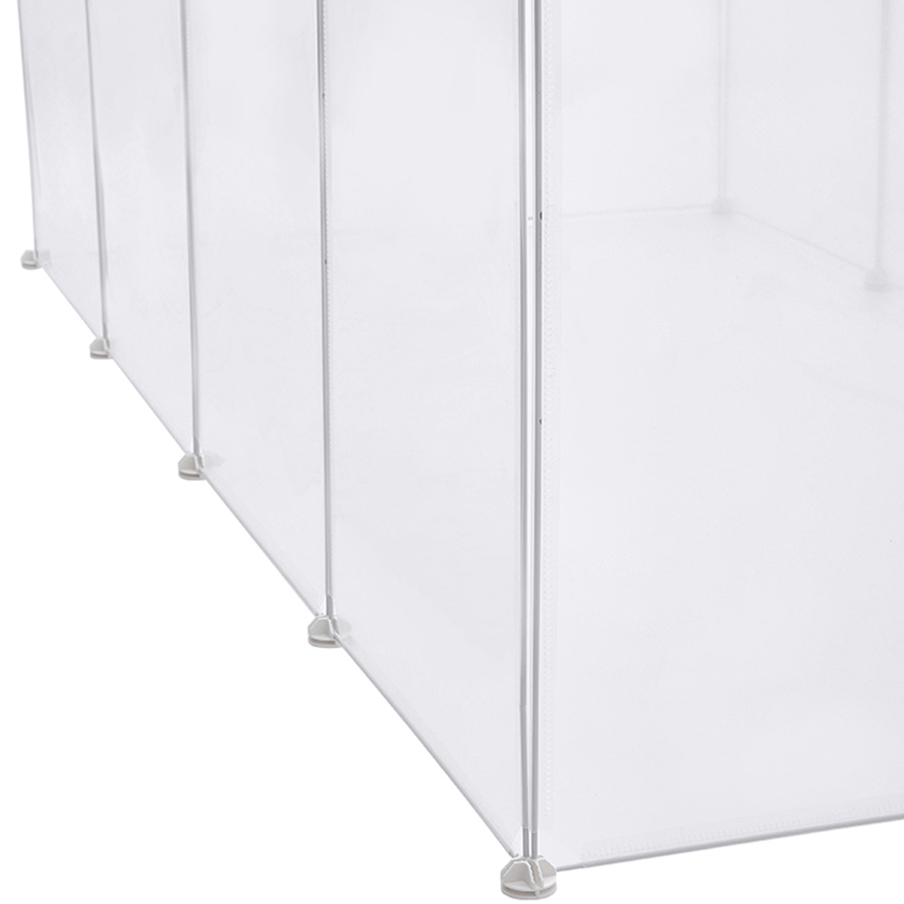 H&O Direct 12 Panel Transparent Portable Pet Playpen Fence Image 4
