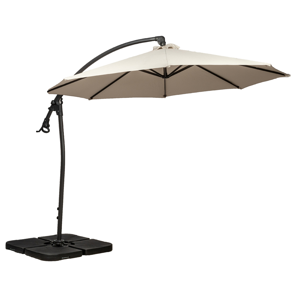 Royalcraft Ivory Deluxe Pedal Rotating Cantilever Overhanging Parasol 3m Image 6