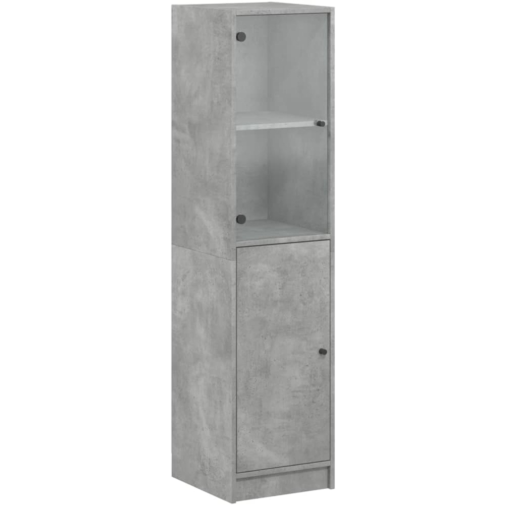 vidaXL 2 Door Concrete Grey Highboard Image 2