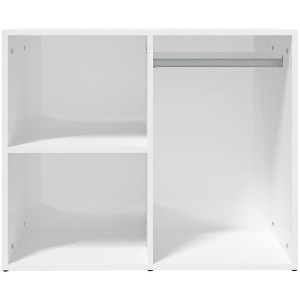 vidaXL 3 Shelf High Gloss White Engineered Wood Dressing Cabinet Image 3