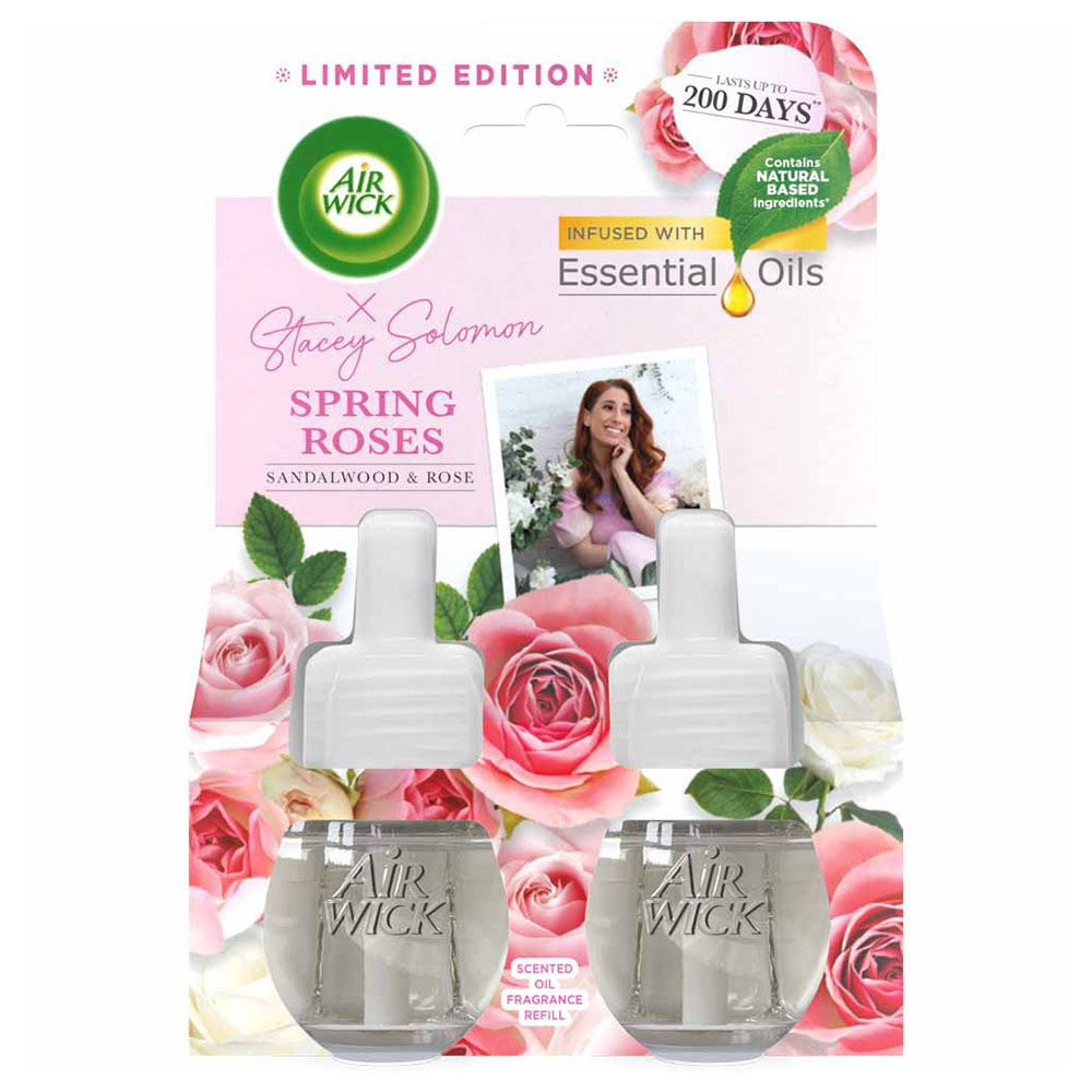 Airwick Stacey Solomon Sandalwood and Rose Liquid Electrical Air Freshener Twin Refill 19ml Image 1