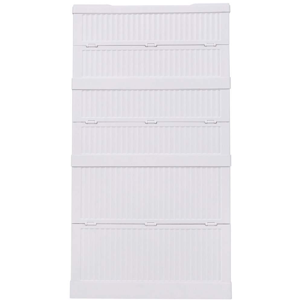 H&O Direct 3 Shelf Foldable Transparent Shoe Storage Box Image 3
