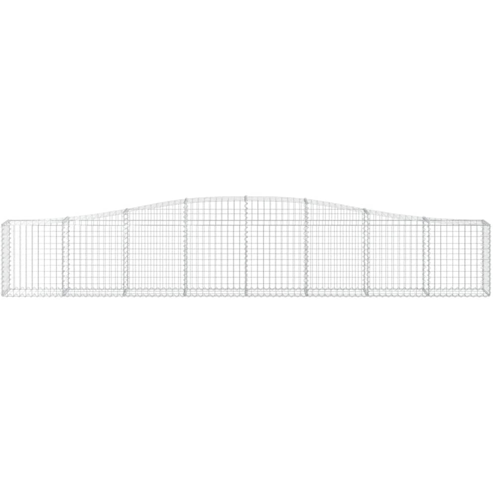 vidaXL Silver Galvanised Iron Gabion Basket 400 x 30 x 60/80cm Image 2