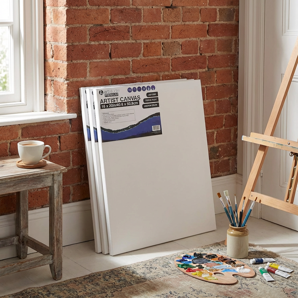 Art Studio Premium Artist Canvas 40.6 x 50.8cm 3 Pack Image 4